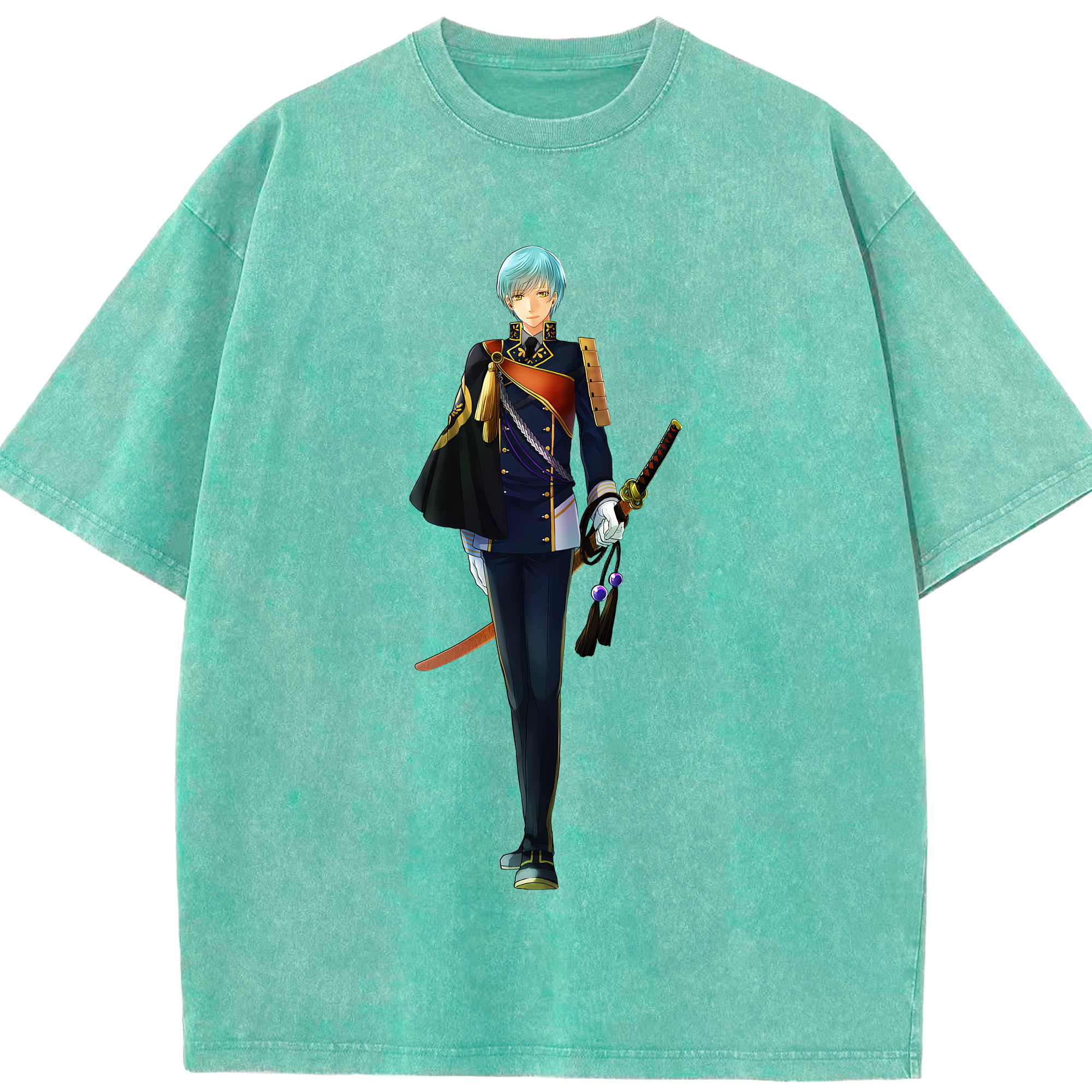 （画像用） 刀剣乱舞 Touken Ranbu 綿100% ヴィンテージ風 半袖Tシャツ（フロントプリント）